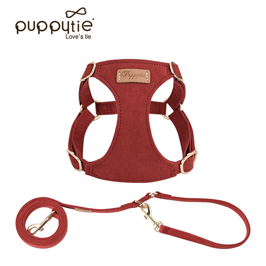 The Classic Harness & Leash Set Hawthorn Red