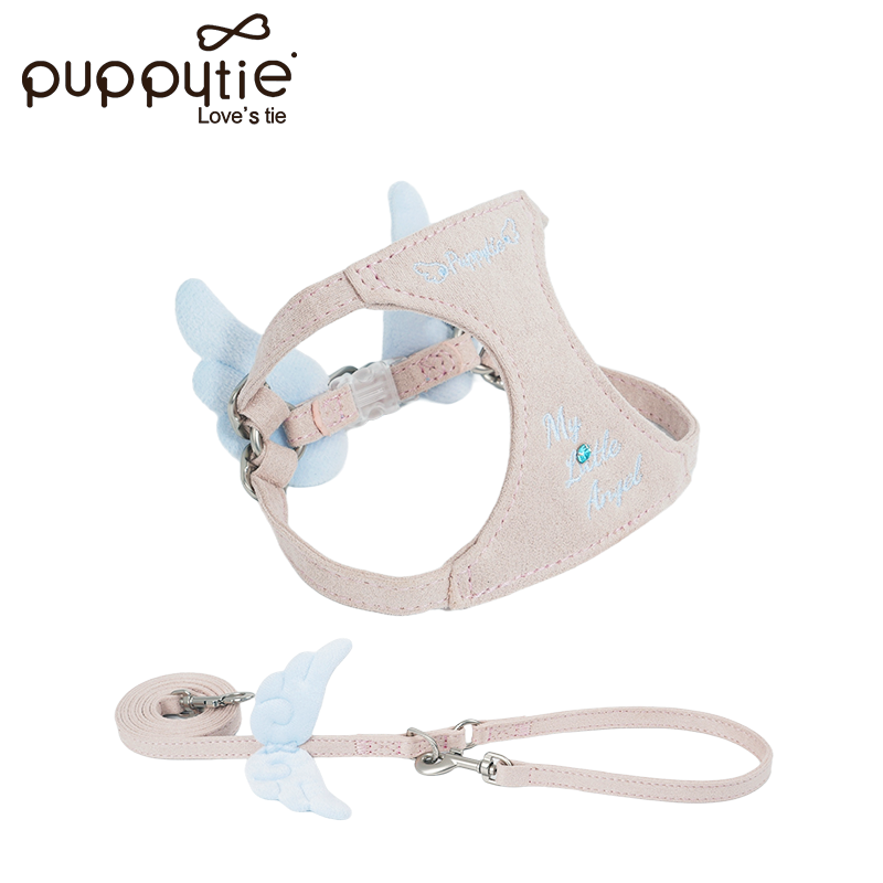 The Wings Harness & Leash Set Angel Wings Warm Apricot