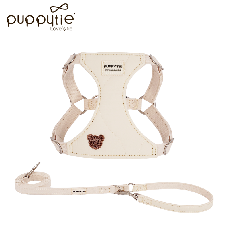 The Baby Bear Harness & Leash Set Cloud White