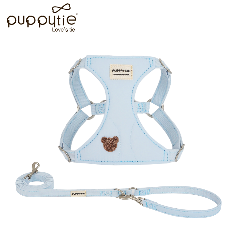The Baby Bear Harness & Leash Set Mousse Blue