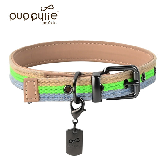 The Cotton Tri-Blend Ribbed Collar & Leash Set