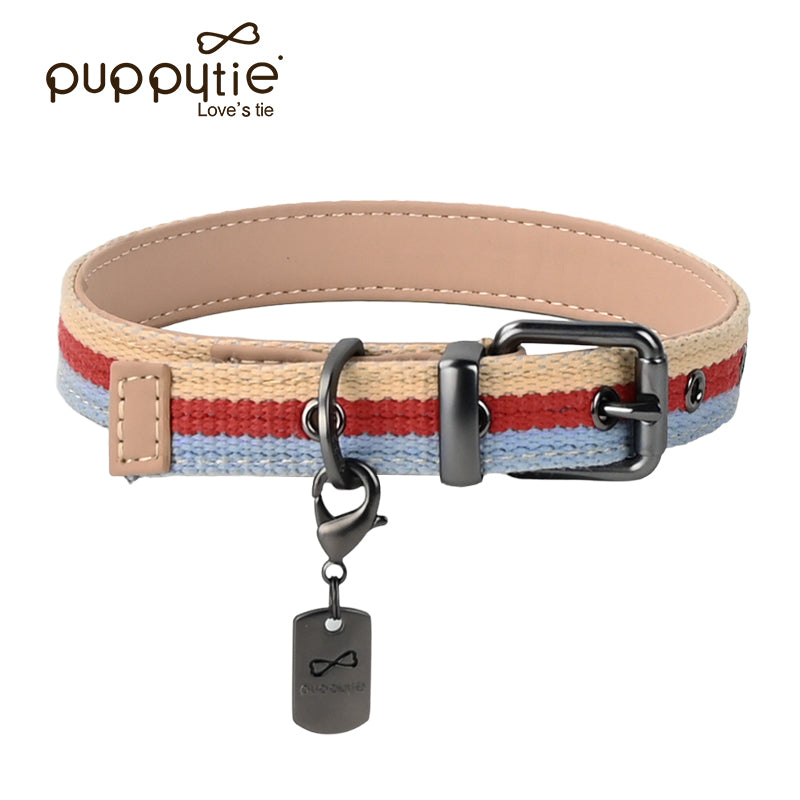 The Cotton Tri-Blend Ribbed Collar & Leash Set