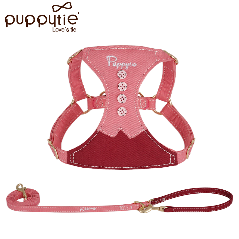 The Explorer Harness & Leash Set Pink Voyager (Pink Theme Color)