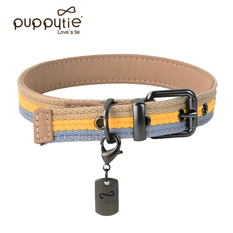 The Cotton Tri-Blend Ribbed Collar & Leash Set